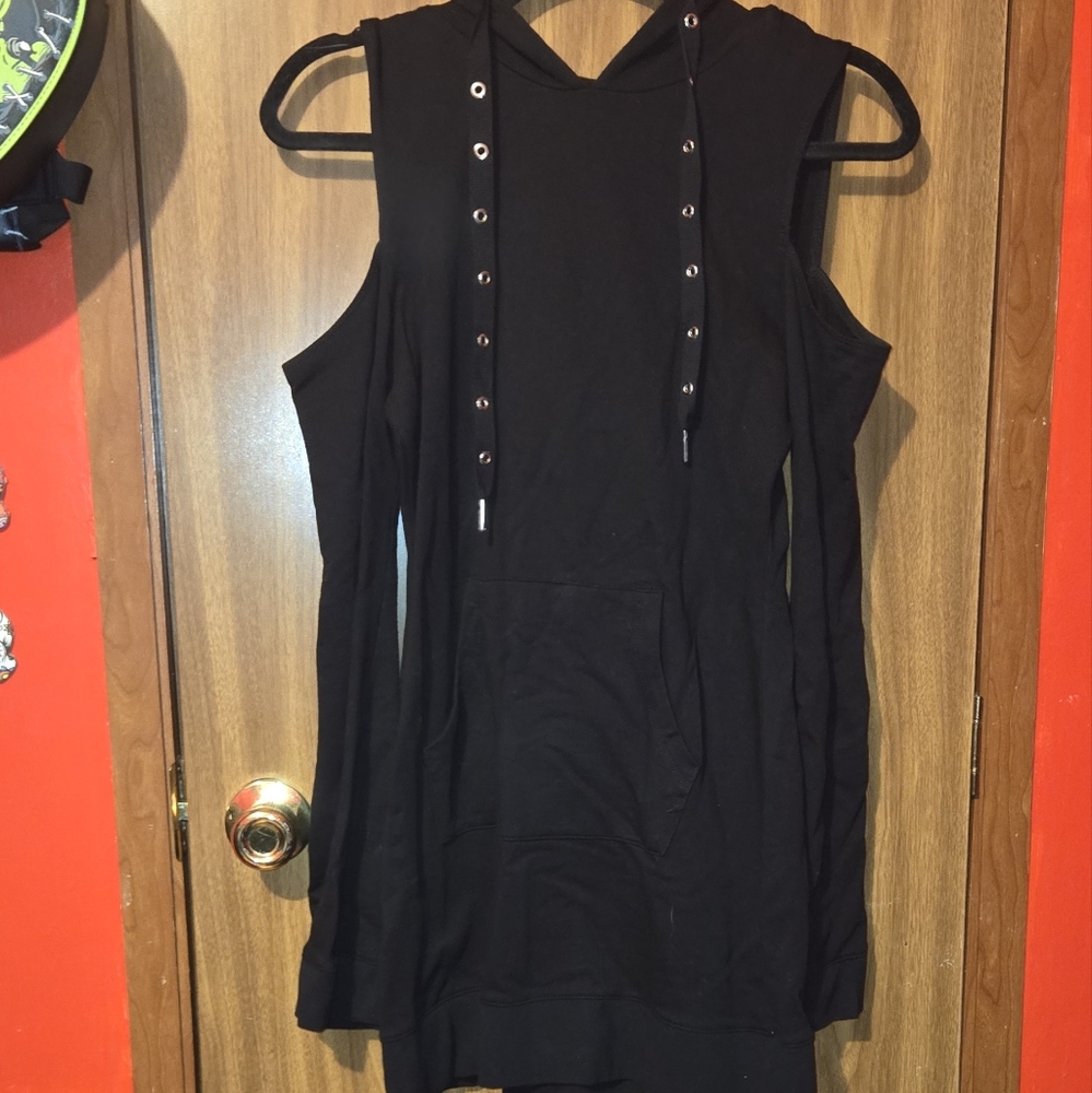 Killstar Black Sleeveless Hoodie Top
